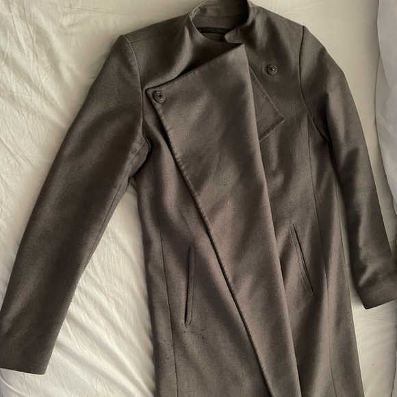 Grey AllSaints Wool coat - Picture 2 of 4